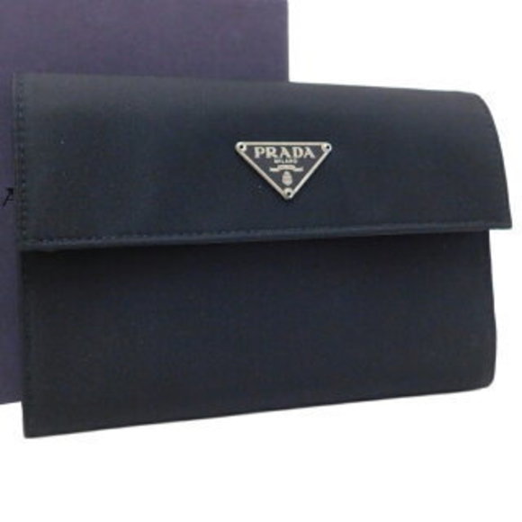 Prada Tri Wallet black nylon - Picture 1 of 8